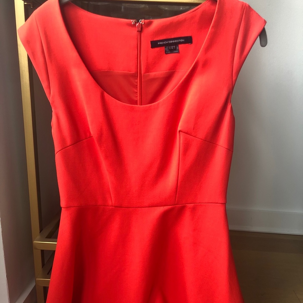 French Connection Coral Cap Sleeve Dress Size 4